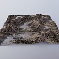 Mountain Mud Terrain Mountain Peaks Rocks Valley 3d model