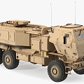 M142 HIMARS multiple rocket launcher armored car train truck 3d model