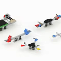 Colorful Spring Rider Playground Equipment With Animal Shapes And Metal Bases
