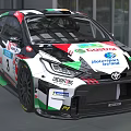 Toyota Race Car Featuring Castrol Motul Gazprom Sponsor Logos And Racing Livery Front Design