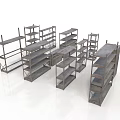 Metal Storage Shelves In Various Styles With Multiple Tiers And Industrial Design