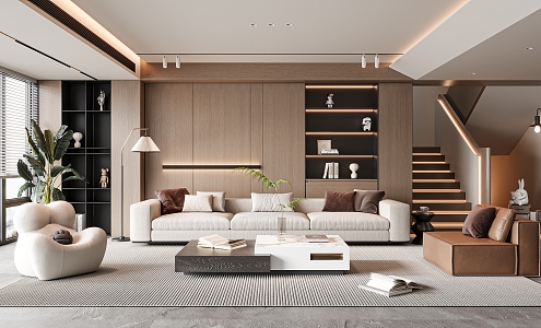 modern living room 3d model