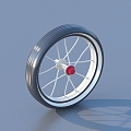 wheel hub wheel bicycle tire 3d model