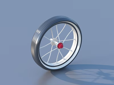 wheel hub wheel bicycle tire 3d model