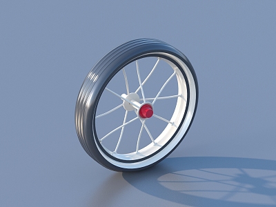 wheel hub wheel bicycle tire 3d model