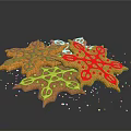 Star Shaped Cookies With Colorful Icing And Sprinkles On Black Background