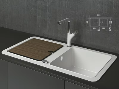 Vegetable washing basin 3d model