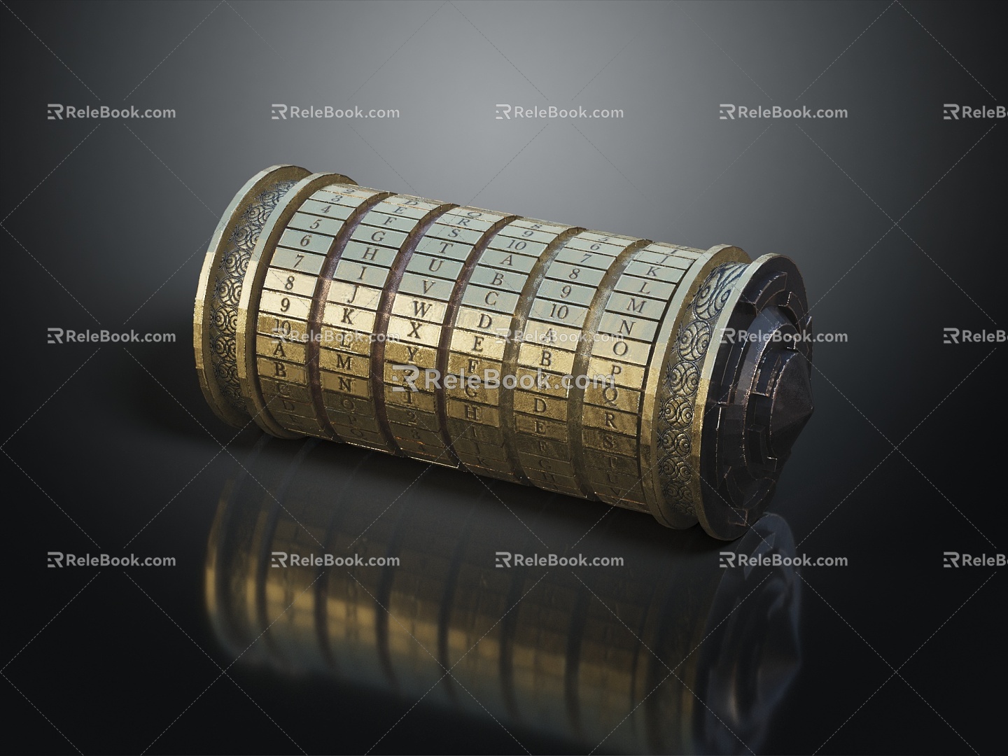 Modern lock ancient combination lock ancient combination lock 3d model