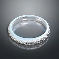 Silver Bracelet With Delicate Textured Surface And Elegant Decorative Craftsmanship Design 3d model