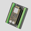 Electronic Circuit Module With Green Edges Black Body Integrated Chip And Pins
