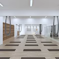 Modern Fitness Gym Space Featuring Treadmill Dumbbells Yoga Mats And Training Gear