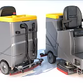 Riding Floor Scrubber Machines With Seats For Industrial Commercial Cleaning