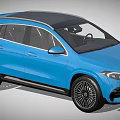 Blue Mercedes SUV Exterior With Modern Design And Stylish Wheels