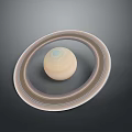 Breathtaking Cosmic Landscape Showcasing Saturn With Rings Against Dark Celestial Background