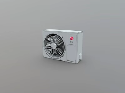 White Air Conditioner Fan With Modern Design And Efficient Cooling System 3d model