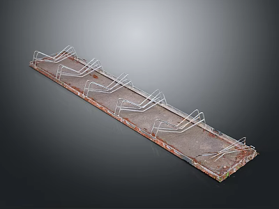 Long Metal Storage Rack With Divided Sections For Organizing Household Items 3d model
