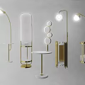 Modern Floor Lamps With Gold Metal Frames Marble Bases And Stylish Shapes