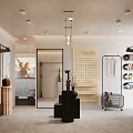 Stylish Red Brick Clothing Store With Exquisite Mannequin Window Display And Comfortable Outdoor Bench