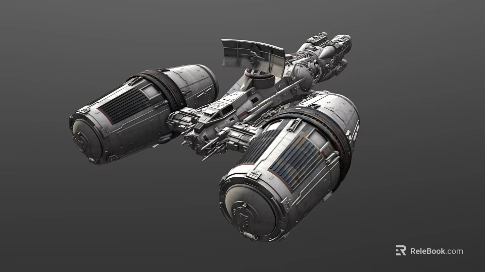 Futuristic Fighter Jet 3D Model With Metallic Structure And Advanced Engines 3d model 