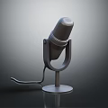 Vintage Design Desktop Microphone With Metal Stand For Professional Audio Use