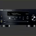 Yamaha Black Digital AV Receiver With Control Knobs And Display Screen