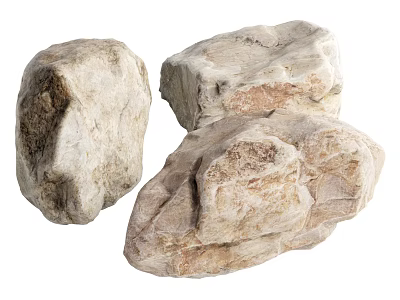 Natural Garden Ornaments With Decorative Stones Featuring Irregular Shapes For Outdoor Landscaping 3d model