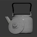 Silver Electric Kettle with Black Handle and Removable Lid for Daily Use
