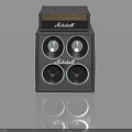 High Quality Marshall Speaker With Four Round Speakers And Black Exterior Design
