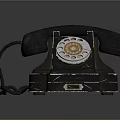 Classic Vintage Rotary Phone With Retro Design And Rotary Dial Mechanism