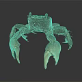 Detailed Realistic Brown Crab With Large Textured Claws And Segmented Shell Legs 3d model