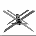 Military Weapon Drone With White Wing Structure And Surveillance Payload Design
