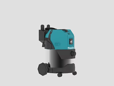 Makita Blue Black Industrial Wet Dry Vacuum Cleaner Power Tool With Wheels 3d model