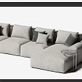 Multi-person sofa Corner sofa Large space sofa 3d model