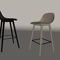 Modern Bar Chair Bar Stool High Stool Without Armrest Bar Stool Solid Wood Bar Stool Bar Stool Bar Stool 3d model