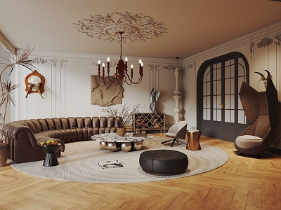 French Living Room 3d model