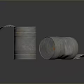 Open Aluminum Cans With Pull Tabs Standing And Fallen On Dark Surface