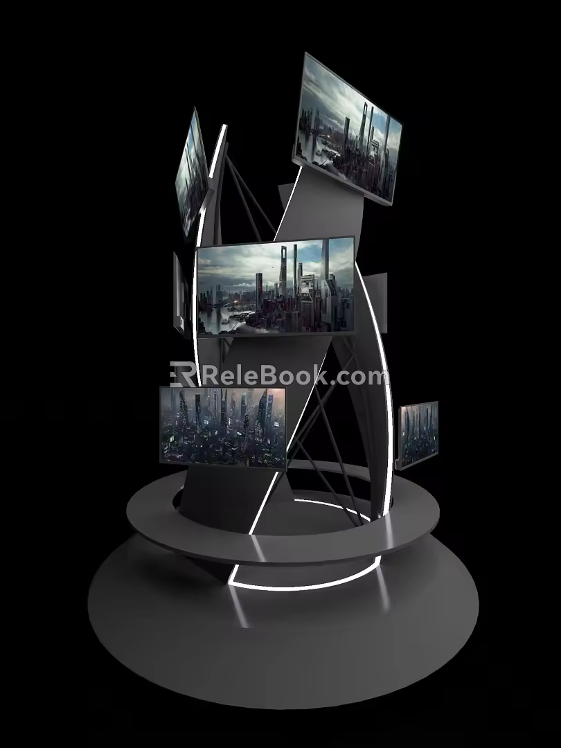 Modern technology screen device 3d model