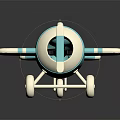 Blue Toy Airplane Model With White Wings Wheels And Aerospace Inspired Design