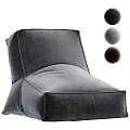 Comfortable Velvet Bean Bag Chair With Brown Black Gray Color Options For Cozy Living Room