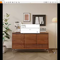 Modern Sideboard Middle Ancient Sideboard Decorative Cabinet End View Cabinet Locker Floor Plant Book Ornaments 3d model