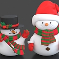 Christmas snowman hand-made Christmas decoration ornaments 3d model