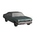 Old Rusty Green Vintage Car with Weathered Exterior and Classic Design