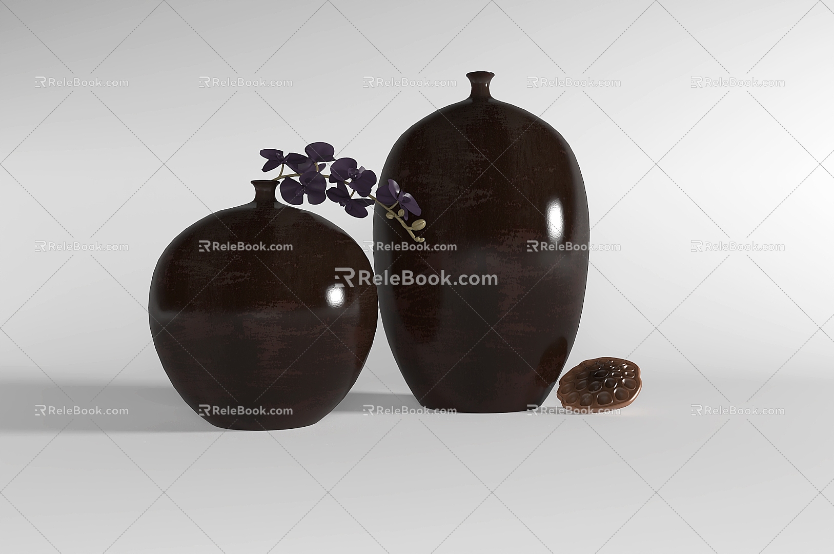 vase decorative ceramic bottle 3d model