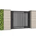 Different Design Swing Doors With Greenery Metal And Wooden Materials For Residential Entrance