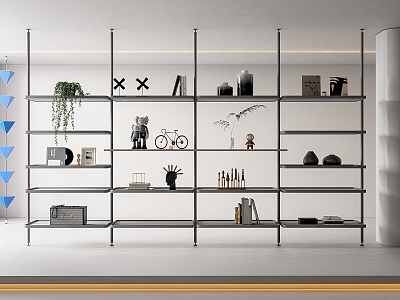 Modern Shelf Bookshelf Book Ornaments model