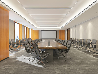 Modern Meeting Room Meeting Table and Chair 3d model