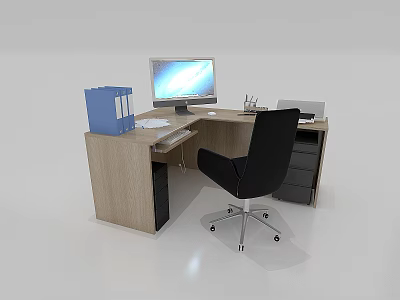 Staff Desk 3d model
