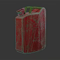 Red Plastic Fuel Can Storage Container With Handle For Household Liquid Use 3d model