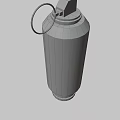 Tactical Military Grenade With Red Glowing Strips Cylindrical Metal Body And Pull Ring