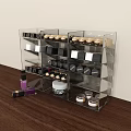 Transparent Multi Layer Organizer for Cosmetics and Perfume Storage 3d model